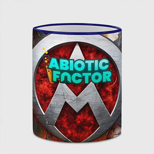 Кружка цветная Abiotic Factor монстры / 3D-Синий кант – фото 2