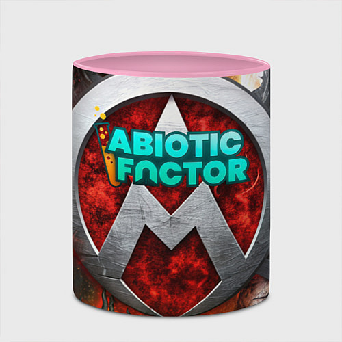 Кружка цветная Abiotic Factor монстры / 3D-Белый + розовый – фото 2