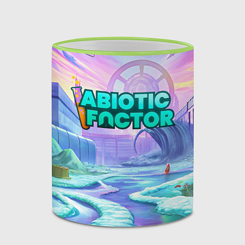 Кружка цветная Abiotic Factor world / 3D-Светло-зеленый кант – фото 2