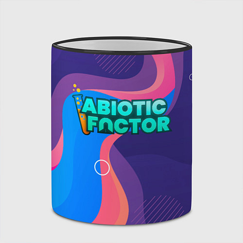 Кружка цветная Abiotic Factor яркие полосы / 3D-Черный кант – фото 2