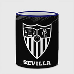 Кружка 3D Sevilla sport на темном фоне, цвет: 3D-синий кант — фото 2