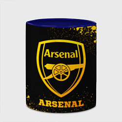 Кружка 3D Arsenal - gold gradient, цвет: 3D-белый + синий — фото 2