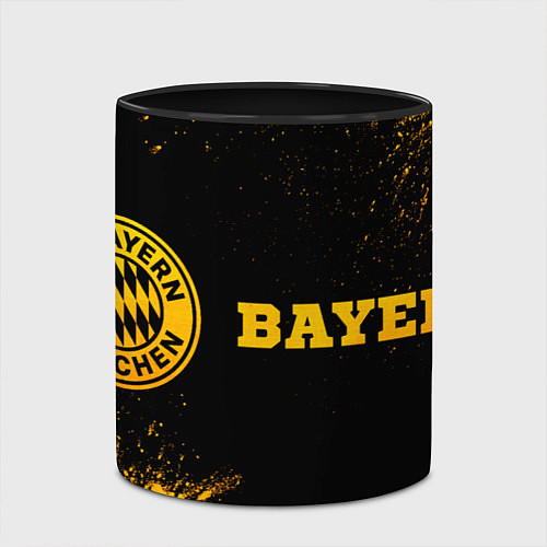 Кружка цветная Bayern - gold gradient по-горизонтали / 3D-Белый + черный – фото 2