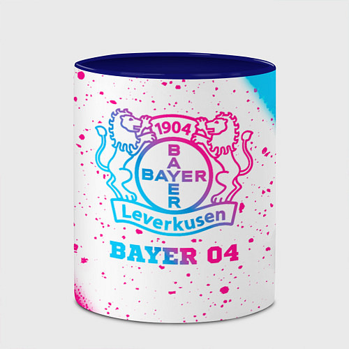 Кружка цветная Bayer 04 neon gradient style / 3D-Белый + синий – фото 2