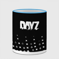 Кружка 3D Dayz game pattern logo, цвет: 3D-небесно-голубой кант — фото 2