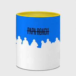 Кружка 3D Papa Roach rock bend, цвет: 3D-белый + желтый — фото 2