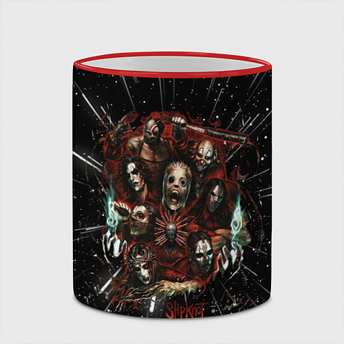 Кружка цветная Slipknot rock band / 3D-Красный кант – фото 2