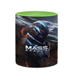 Кружка 3D Mass Effect game space, цвет: 3D-белый + светло-зеленый — фото 2