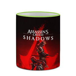 Кружка 3D Главные герои Assassins creed shadows, цвет: 3D-светло-зеленый кант — фото 2