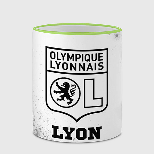 Кружка цветная Lyon sport на светлом фоне / 3D-Светло-зеленый кант – фото 2