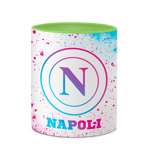 Кружка цветная Napoli neon gradient style / 3D-Белый + светло-зеленый – фото 2