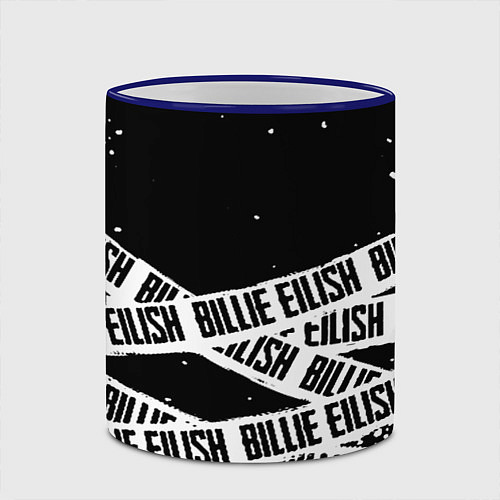 Кружка цветная Billie Eilish steel music eng / 3D-Синий кант – фото 2