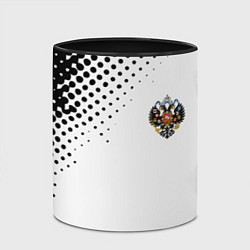 Кружка 3D Герб РФ спорт абстракция, цвет: 3D-белый + черный — фото 2
