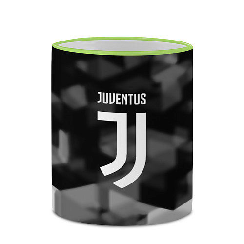 Кружка цветная Juventus geometry fc / 3D-Светло-зеленый кант – фото 2