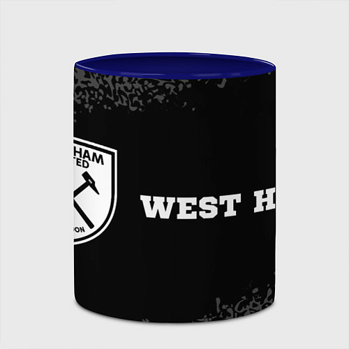 Кружка цветная West Ham sport на темном фоне по-горизонтали / 3D-Белый + синий – фото 2