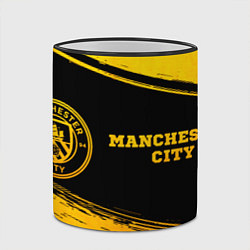 Кружка 3D Manchester City - gold gradient по-горизонтали, цвет: 3D-черный кант — фото 2