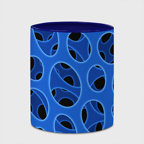 Кружка цветная Синяя мембрана с перфорацией / 3D-Белый + синий – фото 2