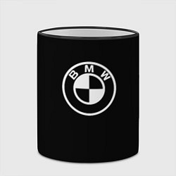 Кружка 3D BMW белое лого, цвет: 3D-черный кант — фото 2