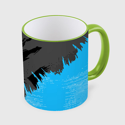 Кружка цветная Extreme blue / 3D-Светло-зеленый кант – фото 1