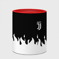 Кружка 3D Juventus fire, цвет: 3D-белый + красный — фото 2