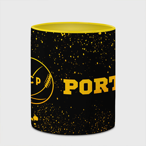 Кружка цветная Porto - gold gradient по-горизонтали / 3D-Белый + желтый – фото 2