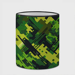 Кружка 3D Camouflage - pattern ai art, цвет: 3D-черный кант — фото 2