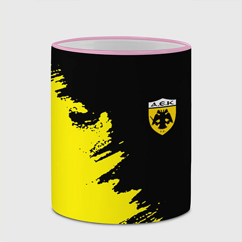 Кружка цветная AEK sport color yellow / 3D-Розовый кант – фото 2