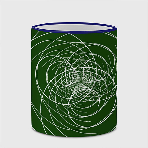 Кружка цветная Контурные вихри / 3D-Синий кант – фото 2
