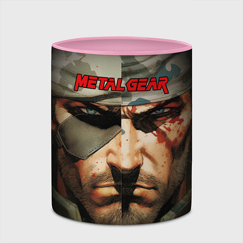 Кружка цветная Metal gear Venom Snake / 3D-Белый + розовый – фото 2