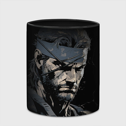 Кружка цветная Metal gear Venom Snake / 3D-Белый + черный – фото 2