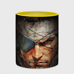 Кружка 3D Metal gear Venom Snake, цвет: 3D-белый + желтый — фото 2