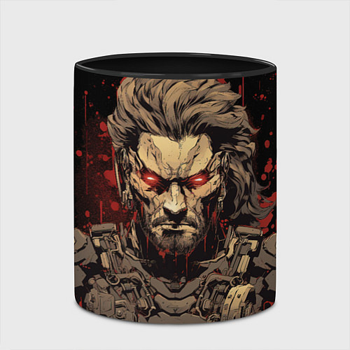 Кружка цветная Venom Snake Metal gear game / 3D-Белый + черный – фото 2