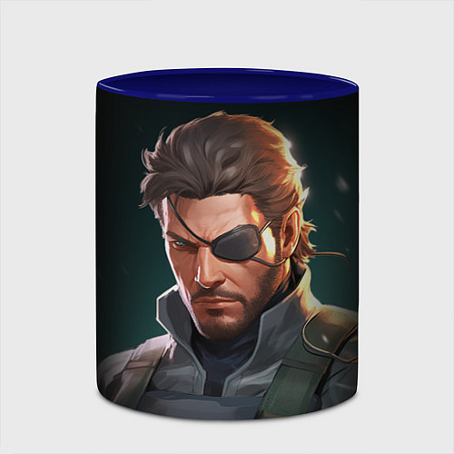 Кружка цветная Веном Снейк из игры Metal gear / 3D-Белый + синий – фото 2