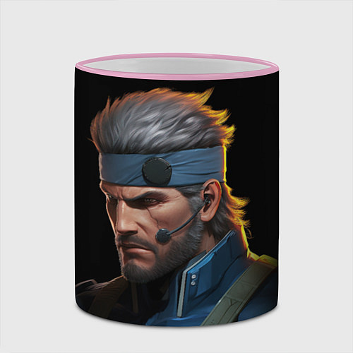 Кружка цветная Веном Снейк из игры Metal gear / 3D-Розовый кант – фото 2