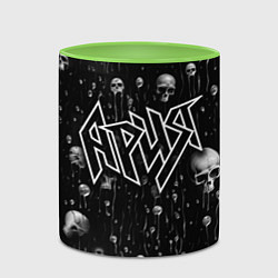 Кружка 3D Ария - черепа, цвет: 3D-белый + светло-зеленый — фото 2