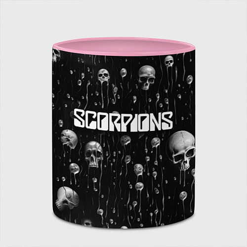 Кружка цветная Scorpions rock group / 3D-Белый + розовый – фото 2