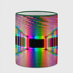 Кружка 3D Светящаяся неоновая галерея, цвет: 3D-зеленый кант — фото 2