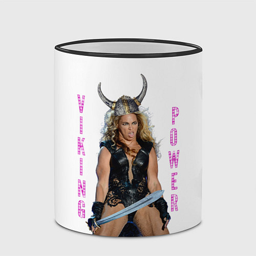 Кружка цветная Viking Power Beyonce / 3D-Черный кант – фото 2