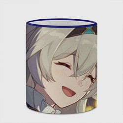 Кружка 3D Honkai Star Rail Firefly smile, цвет: 3D-синий кант — фото 2