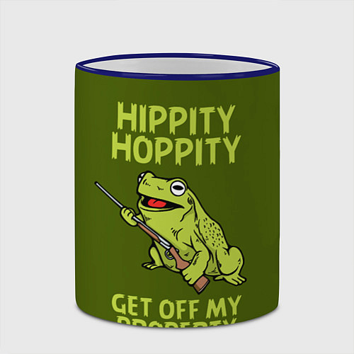 Кружка цветная Убирайся с моей территории / 3D-Синий кант – фото 2