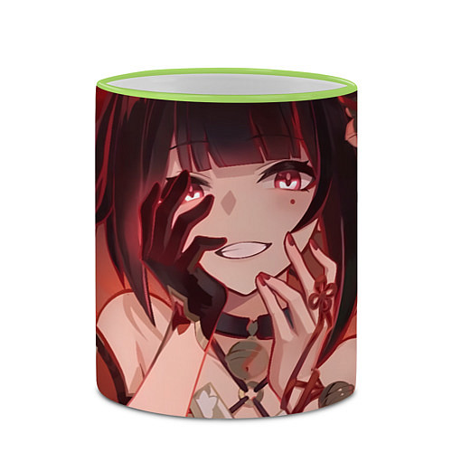 Кружка цветная Honkai Star Rail Sparkle smile / 3D-Светло-зеленый кант – фото 2