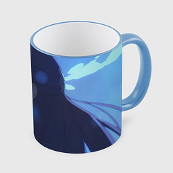 Кружка 3D Fern: Blue Cute Face, цвет: 3D-небесно-голубой кант