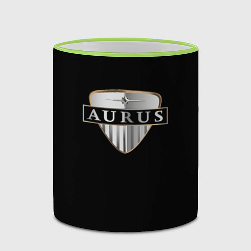 Кружка цветная Aurus logo / 3D-Светло-зеленый кант – фото 2