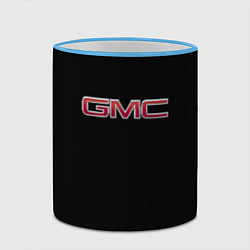 Кружка 3D GMC logo, цвет: 3D-небесно-голубой кант — фото 2