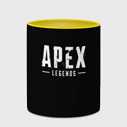 Кружка 3D Apex legends logo, цвет: 3D-белый + желтый — фото 2