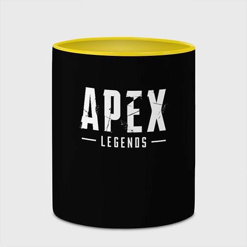 Кружка цветная Apex legends logo / 3D-Белый + желтый – фото 2