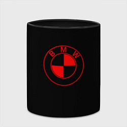 Кружка 3D BMW red logo, цвет: 3D-белый + черный — фото 2