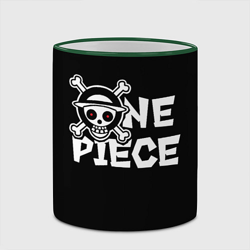Кружка цветная One piece - emblem / 3D-Зеленый кант – фото 2