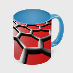 Кружка 3D Броня робота, цвет: 3D-белый + небесно-голубой