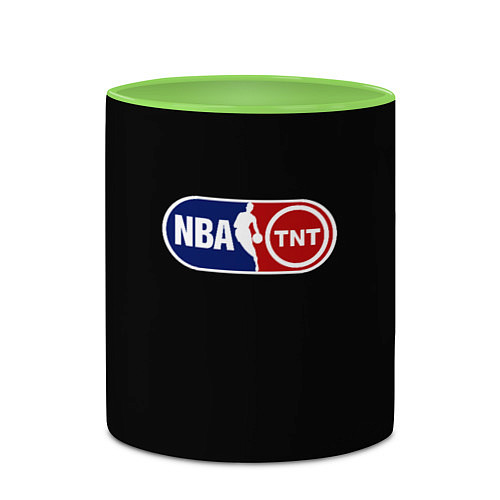 Кружка цветная NBA logo tnt / 3D-Белый + светло-зеленый – фото 2